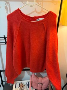Zara Red Knit Sweater