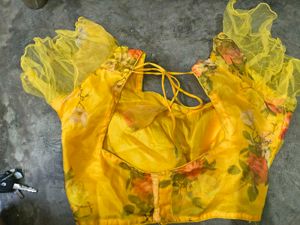 Vibrant Yellow Floral Blouse