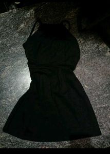 Chic Black Halter Neck Mini Dress