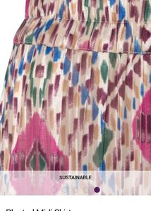 lascana  Print Pleated Midi Skirt