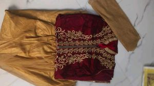 wedding maroon farara set