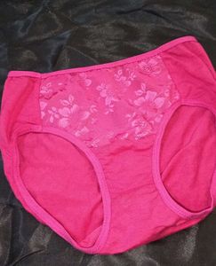 Pink Floral Lace Briefs Combo