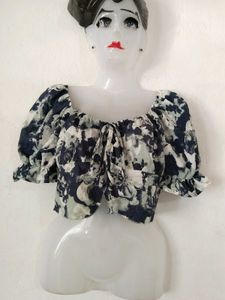 offer sale 🎊 Chic Floral Print Puff Sleeve Top