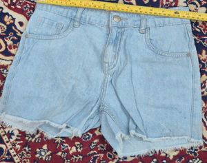 Light Wash Denim Cut-Off Shorts