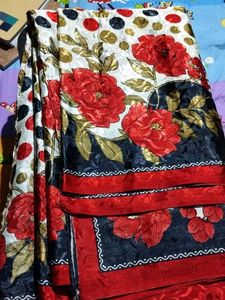 Retro Floral &amp; Polka Dot Scarf