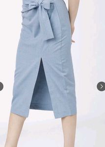 Stylish Blue Wrap Skirt