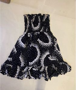 Strapless Boho Print Mini Dress