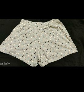 Cute Heart Print Pajama Shorts