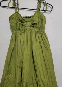 Chic Olive Green Summer Dress