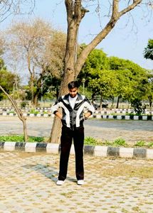 Men's Black &amp; White Faux Leather Jacket