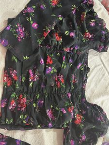 Chic Floral Print Off-Shoulder Top