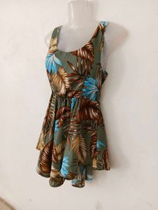 Tropical Print Mini Dress