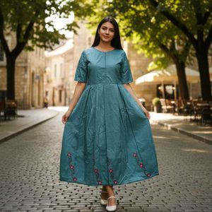 Blue Floral Dress