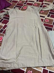 Elegant Embroidered Grey Kurta Set