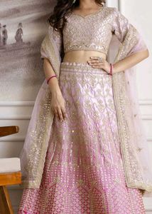 Stunning Lavender & Pink Embellished Lehenga Choli
