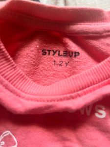 Pink Crew Neck Sweatshirt