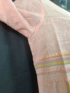 Peach Linen Tunic Dress
