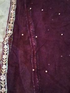 Elegant Purple Embroidered Suit