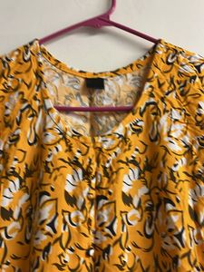 Vibrant Yellow Floral Maxi Dress