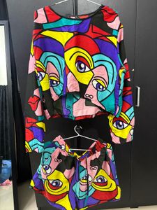 Abstract Face Print Co-ord Set