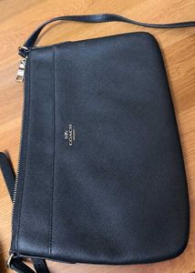 Authentic Coach Black Leather Crossbody Bag