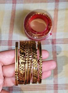 2 Sets of Elegant Gold Bangles