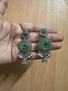 Ethnic Mirror Work Earrings