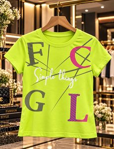 Neon Lime Green “Simple Things” Graphic T-Shirt –