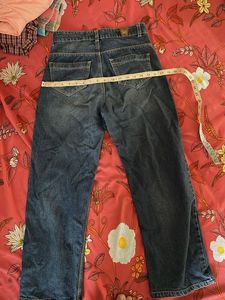 Classic Blue Wash Wide Leg Jeans
