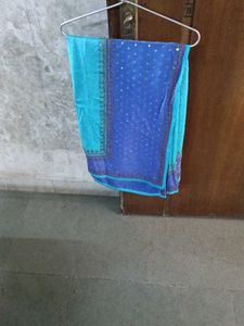 Beautiful Blue & Teal Embellished Saree