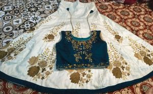 Stunning Navy Blue Embroidered Lehenga Choli