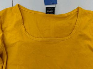 Yellow Long Sleeve Crop Top