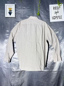 Classic Beige Long-Sleeve formal  Shirt