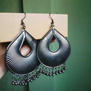 Unique Silver Jhumka Earrings