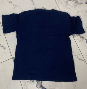 Navy Blue Graphic Print T-Shirt