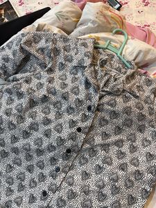 Cozy Heart Print Pajama Set