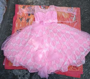 Baby Pink Girl Concan Dress
