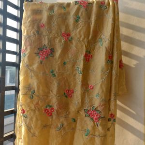 Machine Embroidered Kurta Fabric