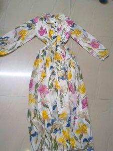 Floral Print Button-Up Dress