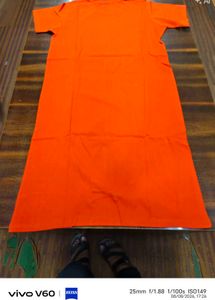 Vibrant Orange Tunic Top and long