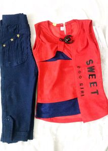 Jeans Top Set Girls Dress