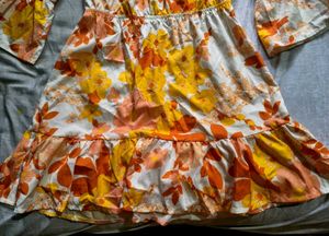 Off-Shoulder Floral Print Dress