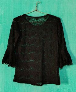 Black Lace Top Women's