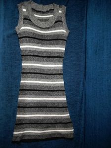 Striped Sleeveless Knit Dress