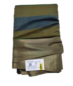 Greenish Blue Cotton with Solid Zari New