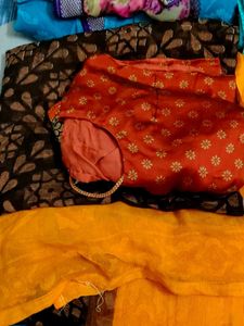 Fancy sarees set of 3 and seperate blouse