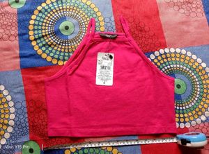 Hot Pink Crop Tank Top