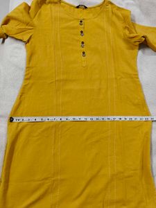 Vibrant Yellow Cotton Kurta