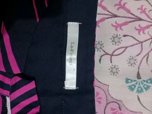 Women Front Button Blue Straight Kurti