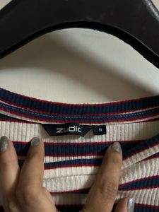 Striped Ribbed T-Shirt